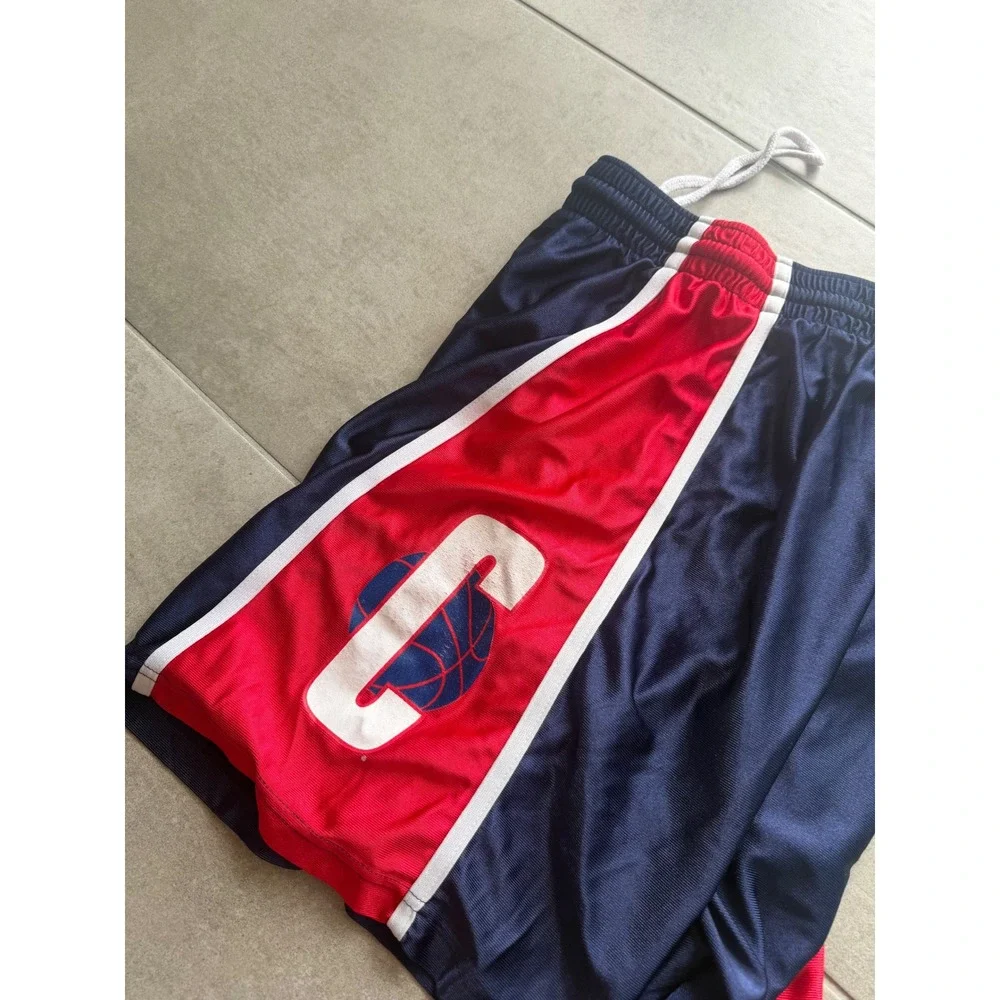 Vintage Dazzle Y2K Adidas Mens Cleveland Cavaliers Basketball Shorts Navy Red M